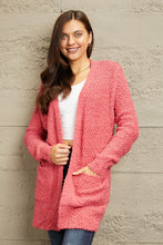 Load image into Gallery viewer, Zenana Falling For You Full Size Open Front Popcorn Cardigan