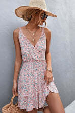 Load image into Gallery viewer, Floral Frill Trim Sleeveless Mini Dress