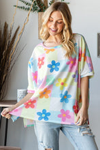 Load image into Gallery viewer, HOPELY Floral Round Neck Waffle T-Shirt