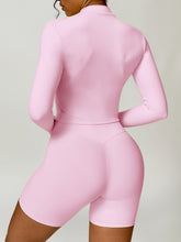 Load image into Gallery viewer, Zip Up Mock Neck Long Sleeve Active Outerwear