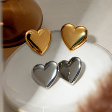 Load image into Gallery viewer, Stainless Steel Heart Stud Earrings