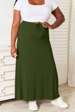 Load image into Gallery viewer, Double Take Full Size Soft Rayon Drawstring Waist Maxi Skirt Rayon