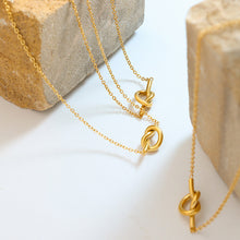 Load image into Gallery viewer, 18K Gold-Plated Titanium Steel Knot Necklace