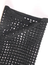 Load image into Gallery viewer, Openwork Boat Neck Long Sleeve Knit Cover Up