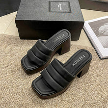 Load image into Gallery viewer, Open Toe Block Heel Sandals