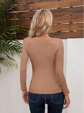 Load image into Gallery viewer, Asymmetrical Neck Long Sleeve T-Shirt