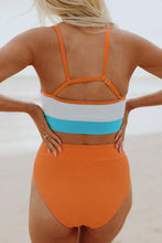 Load image into Gallery viewer, Scoop Neck Contrast Color Swim Set