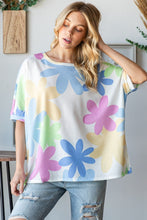 Load image into Gallery viewer, HOPELY Floral Round Neck Waffle T-Shirt