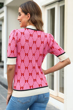 Load image into Gallery viewer, Mock Neck Half Sleeve Knit Top