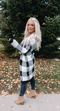 Load image into Gallery viewer, Buffalo Plaid Duster Cardigan