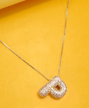 Load image into Gallery viewer, INITIAL PAVE RHINESTONE BUBBLE BALLOON
NECKLACE