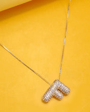 Load image into Gallery viewer, INITIAL PAVE RHINESTONE BUBBLE BALLOON
NECKLACE