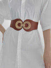 Load image into Gallery viewer, Alloy Buckle Elastic PU Belt