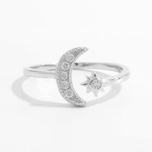 Load image into Gallery viewer, 925 Sterling Silver Moon Open Ring