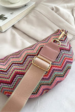 Load image into Gallery viewer, Adored Chevron Straw Sling Bag