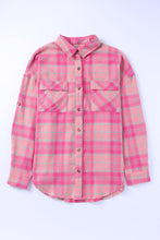 Load image into Gallery viewer, Plaid Button Up Dropped Shoulder Shirt