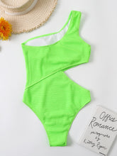 Load image into Gallery viewer, Cutout One Shoulder One-Piece Swimwear