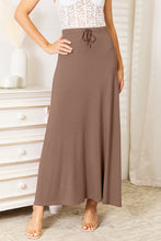 Load image into Gallery viewer, Double Take Full Size Soft Rayon Drawstring Waist Maxi Skirt Rayon