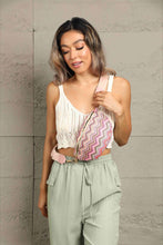 Load image into Gallery viewer, Adored Chevron Straw Sling Bag