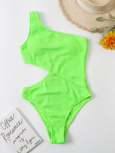 Load image into Gallery viewer, Cutout One Shoulder One-Piece Swimwear