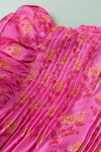 Load image into Gallery viewer, Ruffled Printed Mock Neck Cap Sleeve Blouse