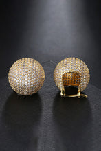 Load image into Gallery viewer, Inlaid Cubic Zirconia Brass Earrings