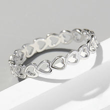 Load image into Gallery viewer, 925 Sterling Silver Heart Link Ring