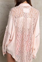 Load image into Gallery viewer, POL Oversize Lace Button-Down Shirt