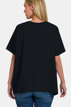 Load image into Gallery viewer, Zenana Rib Short Sleeve Front Pocket T-Shirt