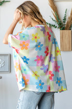 Load image into Gallery viewer, HOPELY Floral Round Neck Waffle T-Shirt