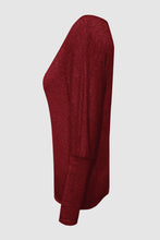 Load image into Gallery viewer, Cutout Round Neck Long Sleeve T-Shirt