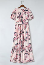 Load image into Gallery viewer, Floral Surplice Neck Dress