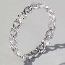 Load image into Gallery viewer, 925 Sterling Silver Heart Link Ring
