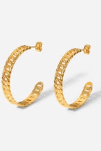 Load image into Gallery viewer, Crushing On You Chain C-Hoop Earrings