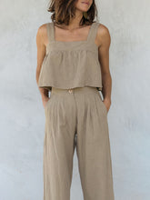 Load image into Gallery viewer, Square Neck Wide Strap Top and Pants Set