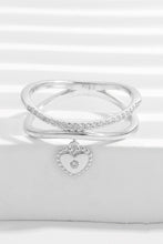 Load image into Gallery viewer, 925 Sterling Silver Zircon Heart Charm Ring