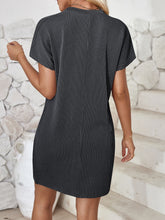 Load image into Gallery viewer, Round Neck Short Sleeve Mini Dress