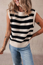Load image into Gallery viewer, Color Block Round Neck Sweater Vest