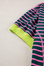 Load image into Gallery viewer, Striped Round Neck Half Sleeve T-Shirt