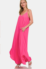Load image into Gallery viewer, Zenana Woven Cami Maxi Dress with Side Pockets