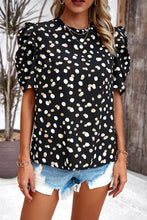 Load image into Gallery viewer, Tied Printed Puff Sleeve Blouse