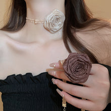 Load image into Gallery viewer, 3D Rose Alloy Buckle Necklace