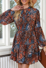 Load image into Gallery viewer, Buttoned Round Neck Mini Dress