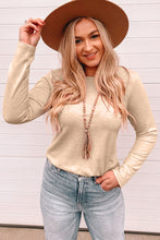 Load image into Gallery viewer, Cutout Round Neck Long Sleeve T-Shirt