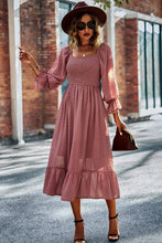 Load image into Gallery viewer, Swiss Dot Smocked Square Neck Dress