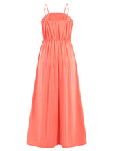 Load image into Gallery viewer, Slit Lace Detail Spaghetti Strap Dress