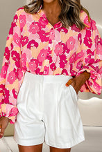 Load image into Gallery viewer, Printed Button Up Long Sleeve Blouse