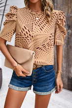 Load image into Gallery viewer, Tied Printed Puff Sleeve Blouse