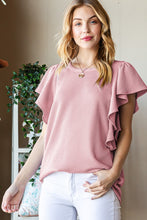 Load image into Gallery viewer, Heimish Full Size Ruffled Sleeve Ribbed Top