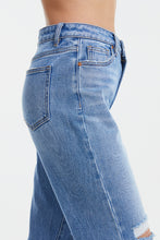 Load image into Gallery viewer, BAYEAS High Waist Distressed Cat's Whiskers Washed Straight Jeans